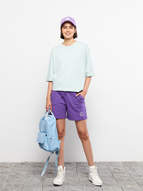 LCW Vision شورتات للسيدات بخصر مطاطي مزينة بجيوب مطبوعة - S2JI82Z8-KZU