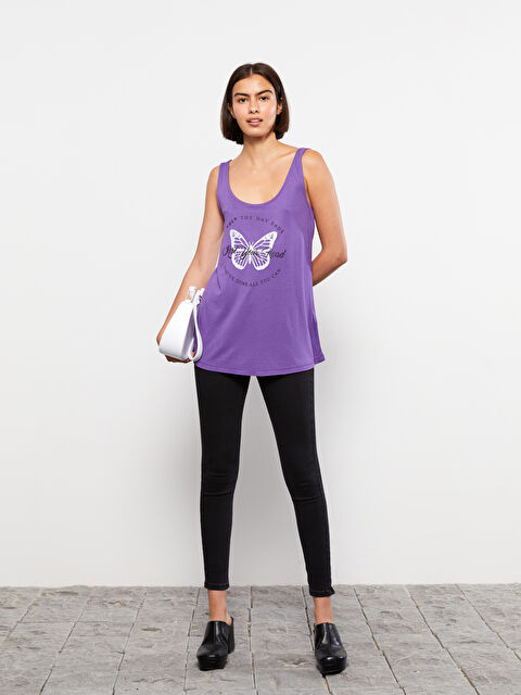 LCW Vision U Neck Printed Viscose Female Athlete - S2JJ12Z8-KZU