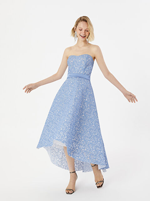 LCW Limited Straplez Yaka Nakışlı Kadın Elbise