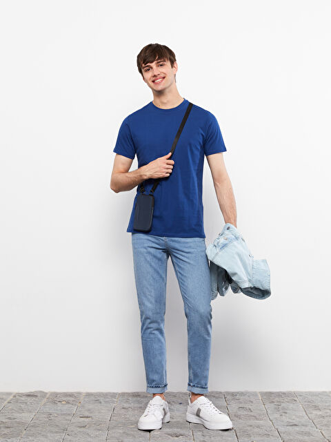 XSIDE Crew Neck Short Sleeve Basic Combed Cotton Men's T-shirt - S2JP19Z8-DV7