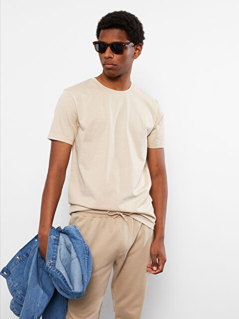 XSIDE Crew Neck Short Sleeve Basic Combed Cotton Men's T-shirt - S2JP19Z8-MB0