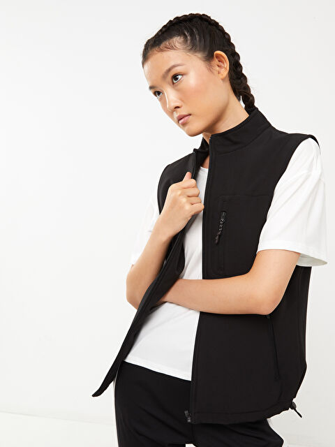 LCW OUTDOOR فيست خارجي مطبوع بياقة قمع للسيدات - S2JY31Z8-CVL