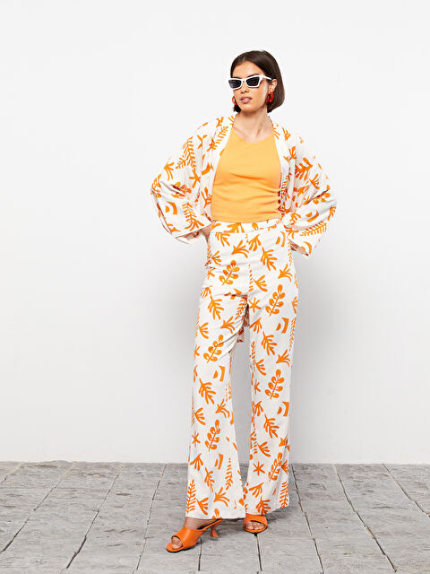 LCW Vision بنطلون نسائي منقوش بخصر مطاطي