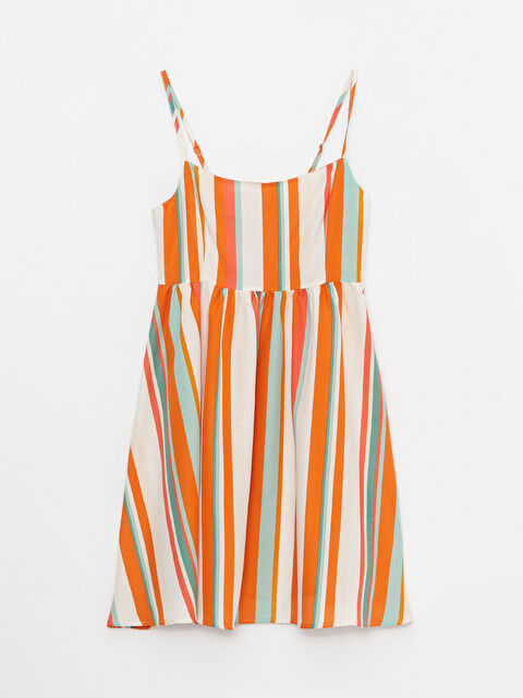 LCW Vision U Neck Striped Strap Poplin Women's Dress - S2KG47Z8-LE8