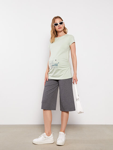 LCWAIKIKI Maternity Karın Panelli Düz Hamile Kapri