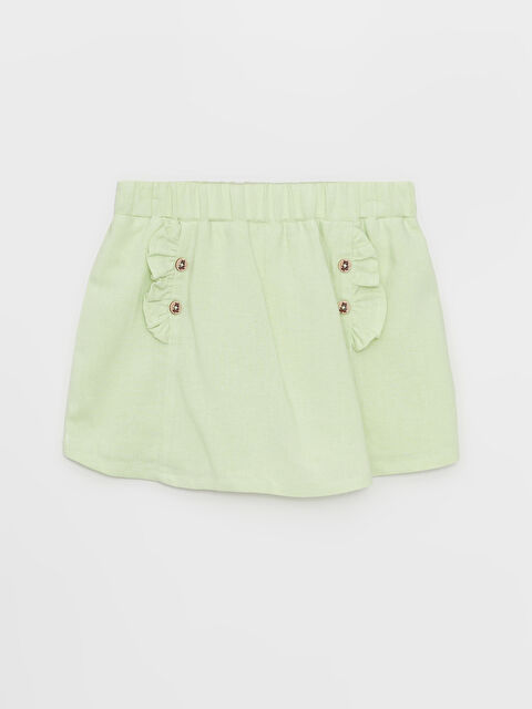 LCW baby سْكِيرْت قْصِيرَة دْ دْرِيَّة صْغِيرَة بْ خَصْر مْطَاطِي - S2KI92Z1-FVF