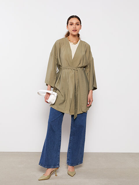 LCW Vision Kimono à Col Châle pour Femmes - S2KK74Z8-GWK