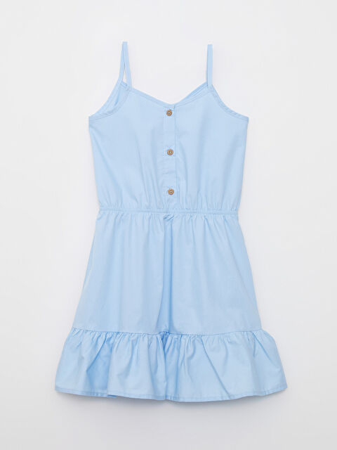 LCW Kids V-Neck Basic Strap Poplin Girls' Dress - S2KN04Z4-S0S