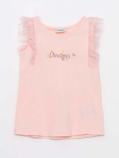LCW Kids Crew Neck Printed Girls' Tank Top - S2L333Z4-FXB