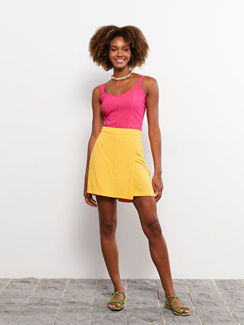 LCW Vision Kadın Düz Şort Etek - S2L896Z8-FVD