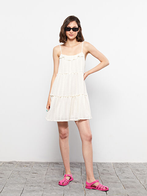 LCW Limited U Yaka Dantelli Askılı Kadın Elbise