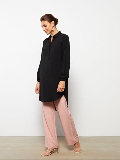 LCWAIKIKI Classic قميص تونيك للسيدات كم طويل سادة - S2LQ79Z8-CVL