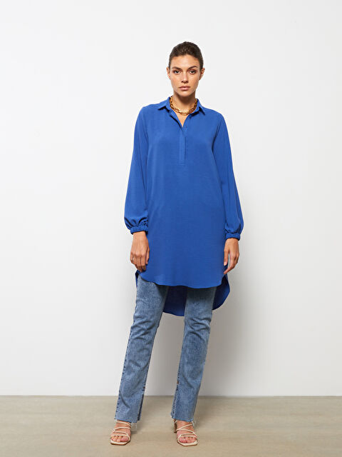 LCWAIKIKI Classic Plain Long Sleeve Women's Shirt Tunic - S2LQ79Z8-SBR