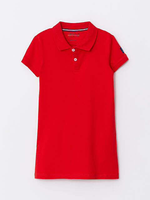 SOUTHBLUE Polo Yaka Basic Kısa Kollu Kız Çocuk Elbise - S2LS55Z4-HPM