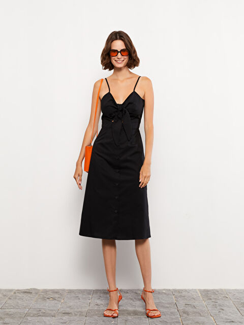 LCW Vision Sweetheart Neckline Straight Strap Poplin Women's Evening Dress - S2M392Z8-CVL