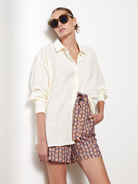 LCW Vision әйелдерге арналған ұзын жеңді түймелі стандартты пішімді жейде - S2MK65Z8-FDH