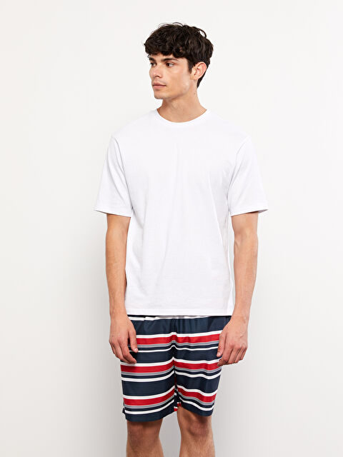 LCW SWIMWEAR Diz Hizası Boy Renk Bloklu Erkek Deniz Şortu - S2MM24Z8-LU7