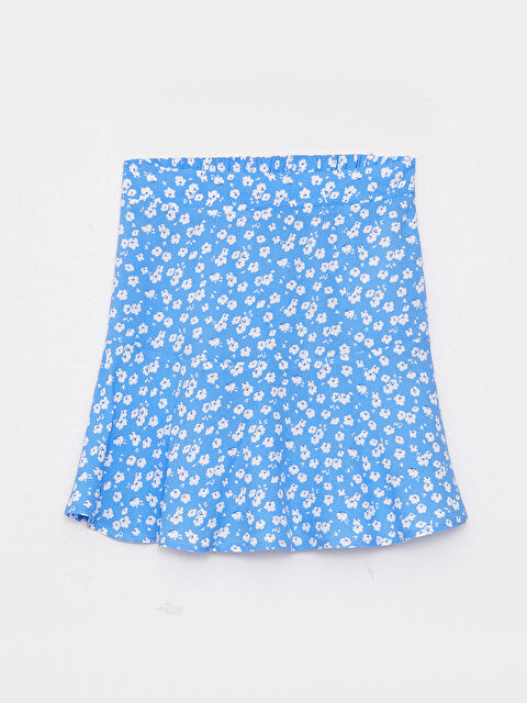 LCW Kids Elastic Waist Patterned Poplin Girl Skirt - S2MT94Z4-LQQ