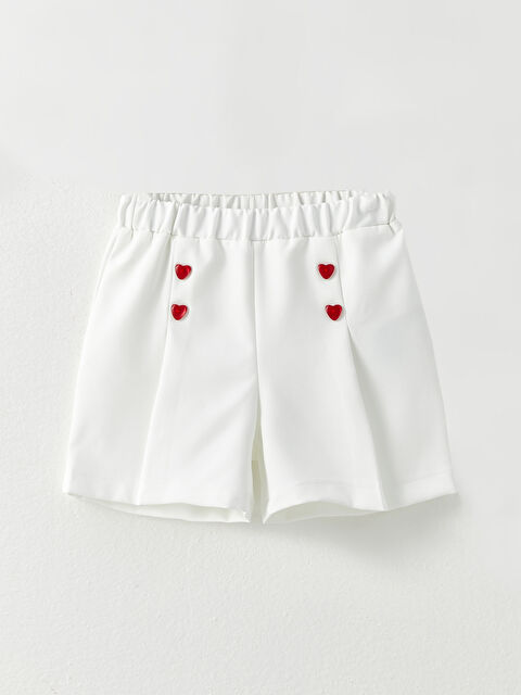 LCW Kids Beli Lastikli Basic Kız Çocuk Şort - S2MT97Z4-R9K