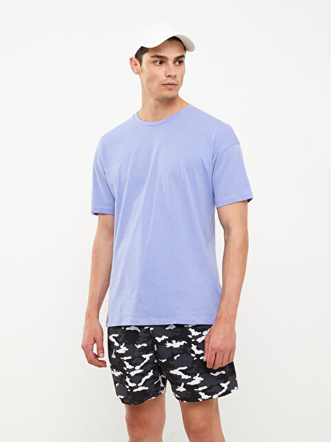 LCW SWIMWEAR Diz Hizası Baskılı Deniz Şort