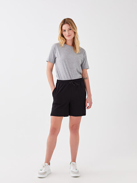 LCWAIKIKI Basic Women's Elasticated Waist Plain Shorts - S2NU53Z8-CVL