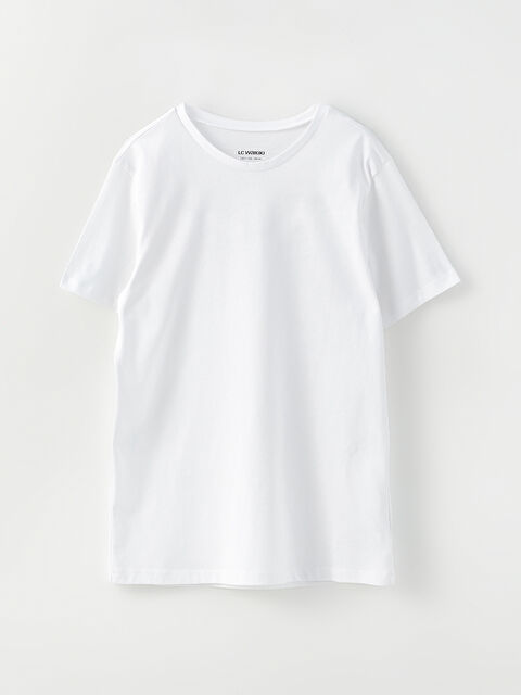 LCW Kids Crew Neck Basic Short Sleeve Cotton Boy T-shirt - S2O782Z4-R9K