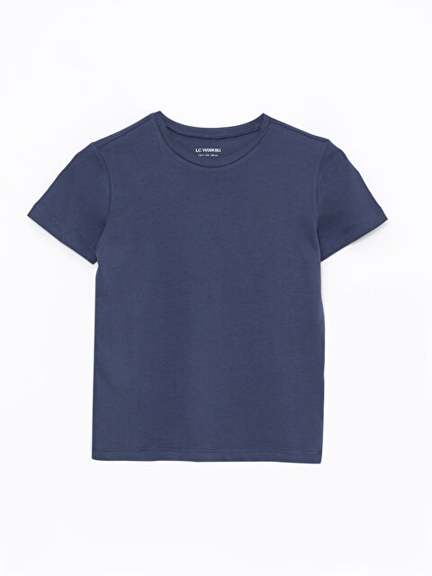 LCW Kids Crew Neck Basic Short Sleeve Cotton Boy T-shirt - S2O782Z4-QSV