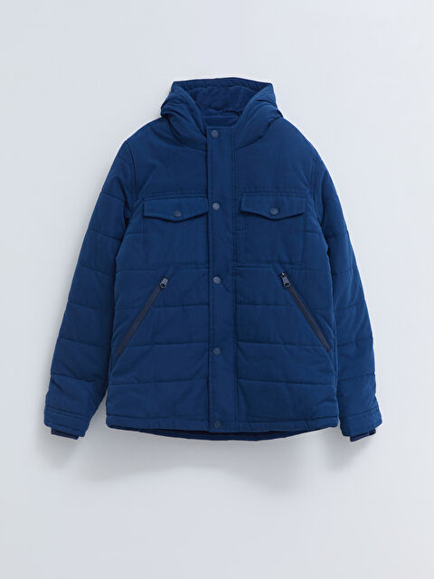 LCW Kids بالطو أولاد بكابوش سادة - W20039Z4-JC7