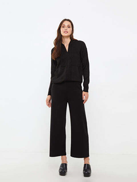 LCWAIKIKI Classic Kadın Beli Lastikli Düz Triko Pantolon - W20337Z8-CVL