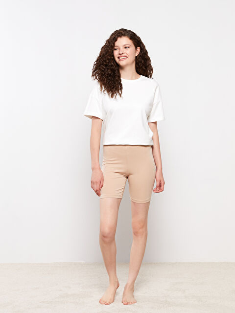 LCW DREAM Kadın Beli Lastikli Düz İçlik Tayt - W20426Z8-D0P