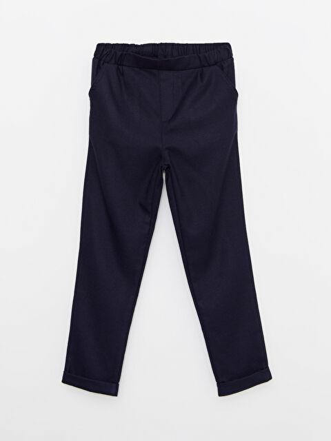 LCW Kids Beli Lastikli Kız Çocuk Okul Pantolonu - W20436Z4-PE6