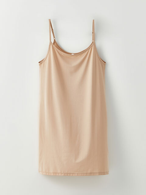 LCW DREAM U Yaka Düz Askılı Kadın Jüpon - W20612Z8-D0P