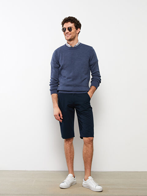 LCWAIKIKI Basic Bisiklet Yaka Erkek Triko Kazak - W20703Z8-LAS