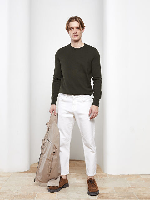 LCWAIKIKI Basic Bisiklet Yaka Erkek Triko Kazak - W20706Z8-LAW