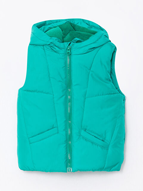 LCW baby Hooded Basic Baby Boy Zippered Vest - W20712Z1-GZR