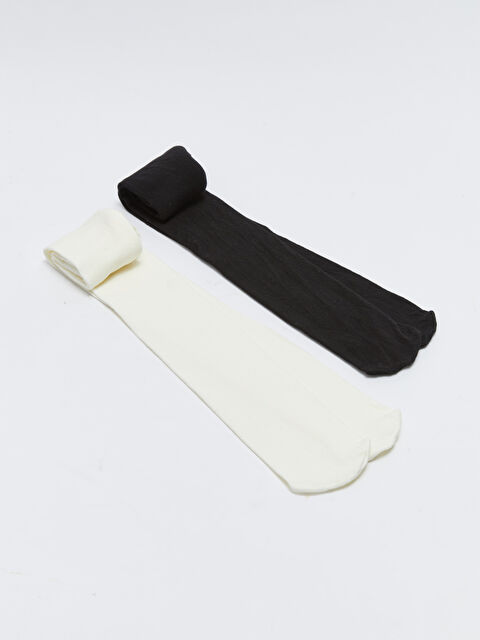 LCW Kids Basic Kız Çocuk Külotlu Çorap 2'li