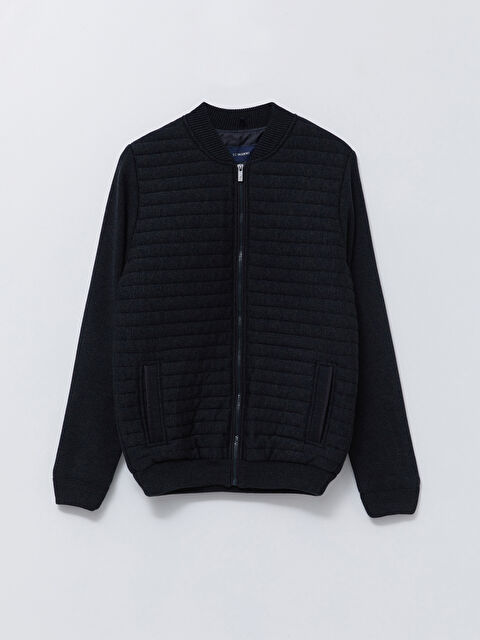 LCWAIKIKI Classic Standart Kalıp Kolej Yaka Erkek Triko Hırka - W20975Z8-DCM