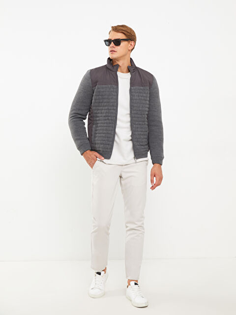 LCWAIKIKI Classic Standart Kalıp Dik Yaka Erkek Triko Hırka - W20977Z8-CT3