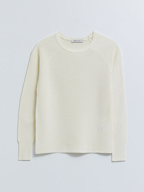 LCW Vision Bisiklet Yaka Kendinden Desenli Uzun Kollu Kadın Triko Kazak - W21071Z8-R9J