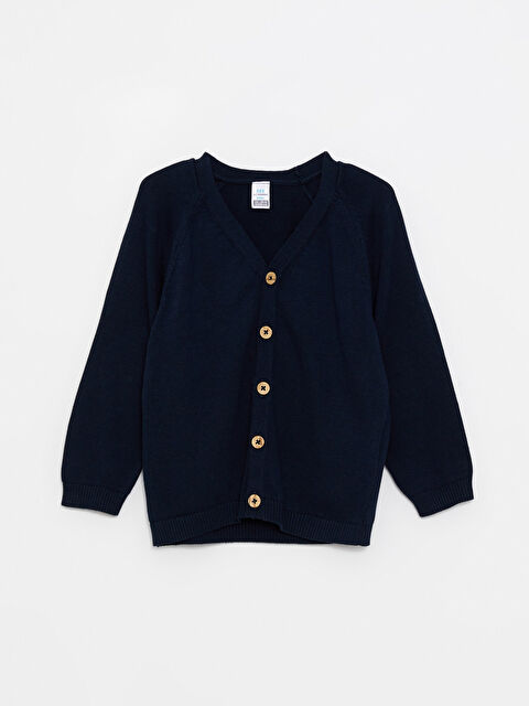 LCW baby Кардиган трикотажний для хлопчика з V-подібним вирізом і довгим рукавом - W21175Z1-E1J
