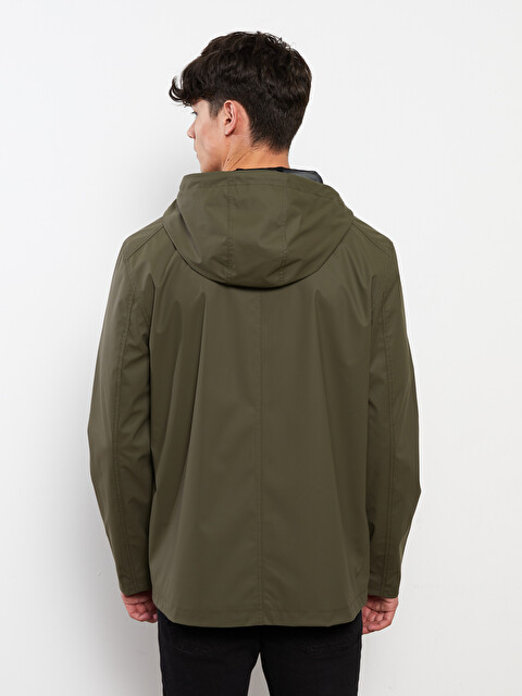 XSIDE Regular Fit Hooded Men's Faux Leather Coat - W21193Z8-J2L