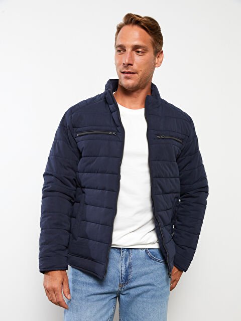 LCWAIKIKI Classic Geacă Matlasată Standard Fit cu Guler Tip Pâlnie pentru Bărbați - W21218Z8-RFD