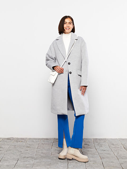 LCW Vision Jacket Collar Women's Cachet Overcoat - W21274Z8-LAK