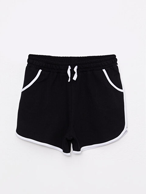 LCW Kids Elasticated Waist Basic Girls' Shorts - W21278Z4-CVL