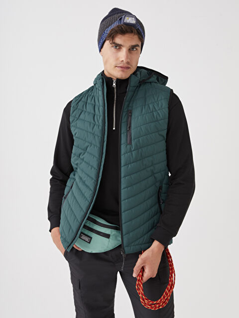 XSIDE ACTIVE Standart Kalıp Kapüşonlu Erkek Şişme Yelek - W21398Z8-HQ0