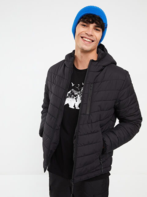 XSIDE ACTIVE Rahat Kalıp Kapüşonlu Erkek Şişme Mont - W21401Z8-CVL