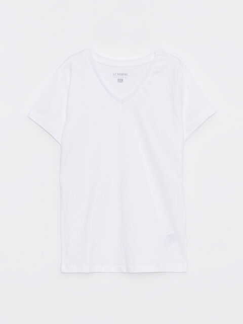 LCW Kids V Yaka Kısa Kollu Erkek Çocuk Atlet - W21598Z4-E5X