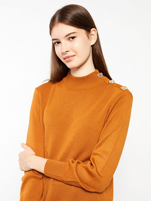 LCW Modest Dik Yaka Kadın Triko Tunik - W21614Z8-S6P