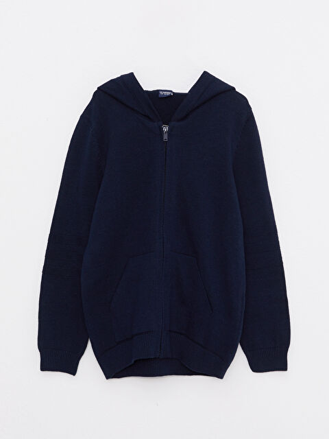 LCW Kids كارديجان تريكو بسوستة و كم طويل و قبّ ولد صغير