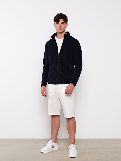 LCWAIKIKI Basic Rahat Kalıp Dik Yaka Erkek Spor Hırka - W21903Z8-RFH